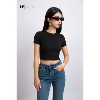 Áo Croptop Nữ JP FASHION Ôm Body Vải Mát Co Dãn, thun nữ croptop tay ngắn cổ tròn có nhiều màu 10208119