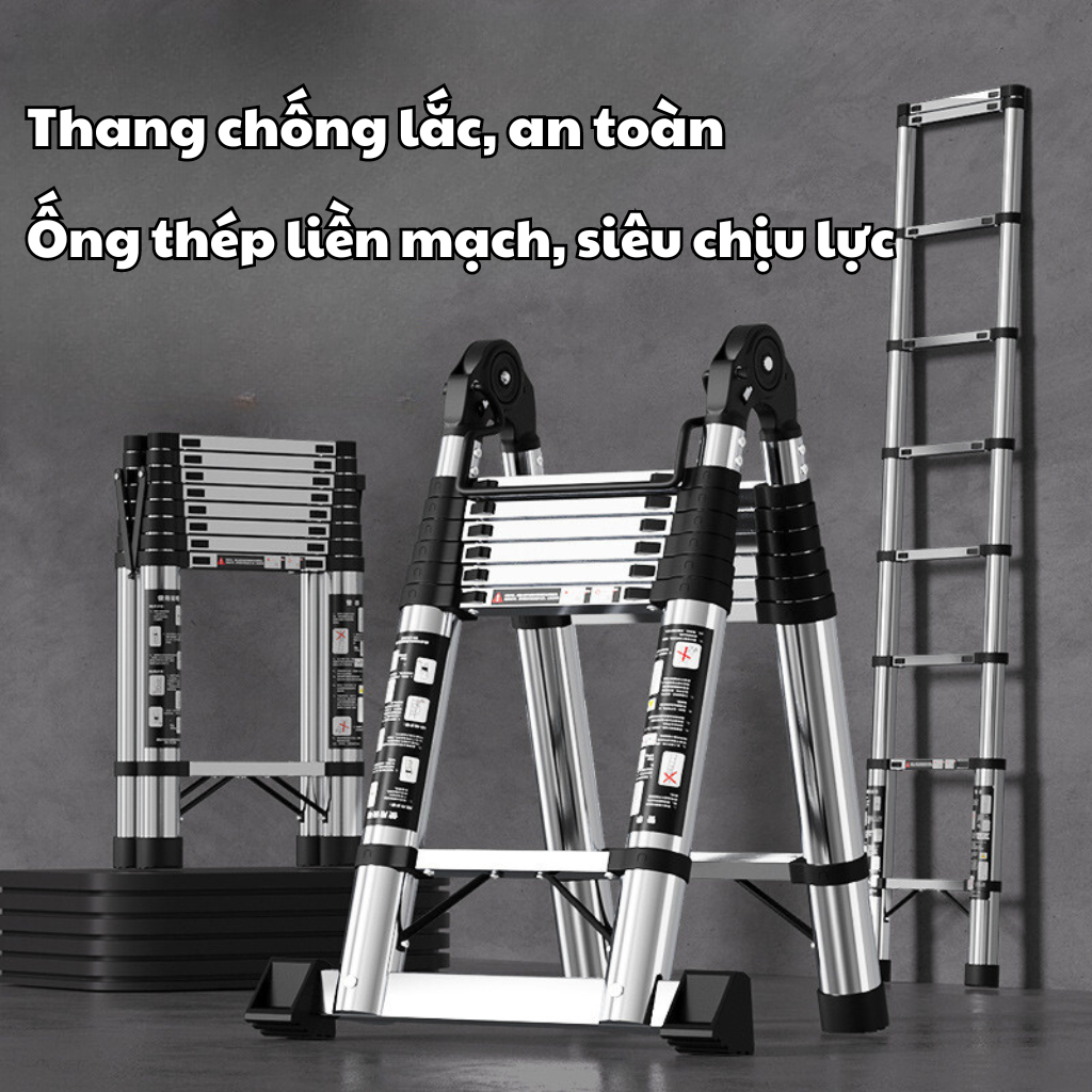 Thang rút đơn. Thang gấp đôi chữ A chữ I, thang rút Inox- nhôm cao cấp ...