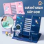 Giá đỡ sách GADI, kẹp sách gấp gọn điều chỉnh tư thế đọc bằng kim loại họa tiết ngộ nghĩnh