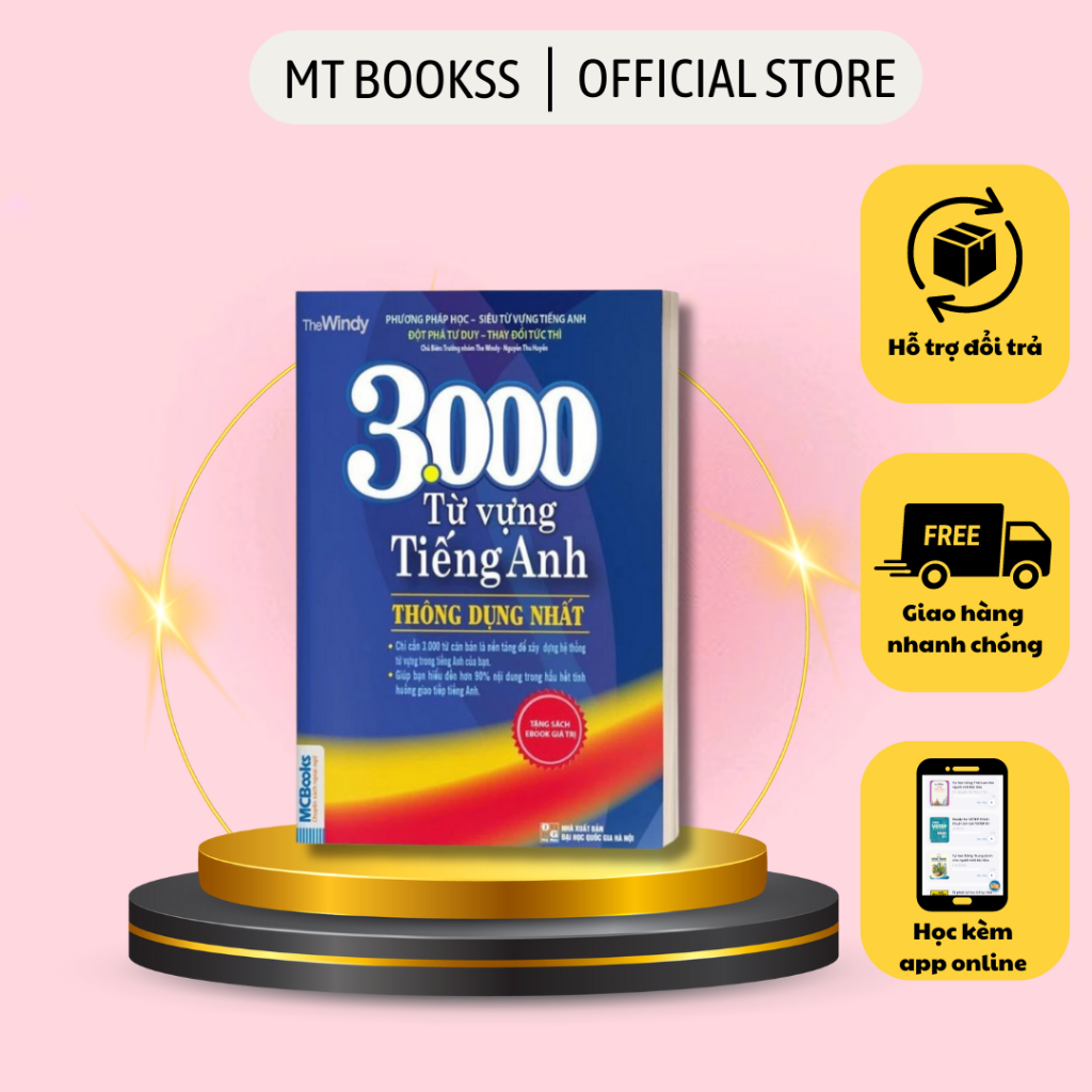 Sách - 3000 Từ Vựng Tiếng Anh Thông Dụng Nhất - Dành Cho Người Học Cơ Bản
