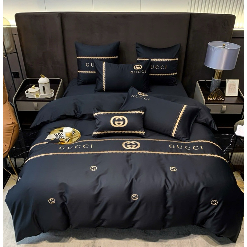 Bộ chăn ga gối lụa thương hiệu mềm mát 6 món MemMinbedding sang trọng thoáng khí phong cách hiện đại - (L62)