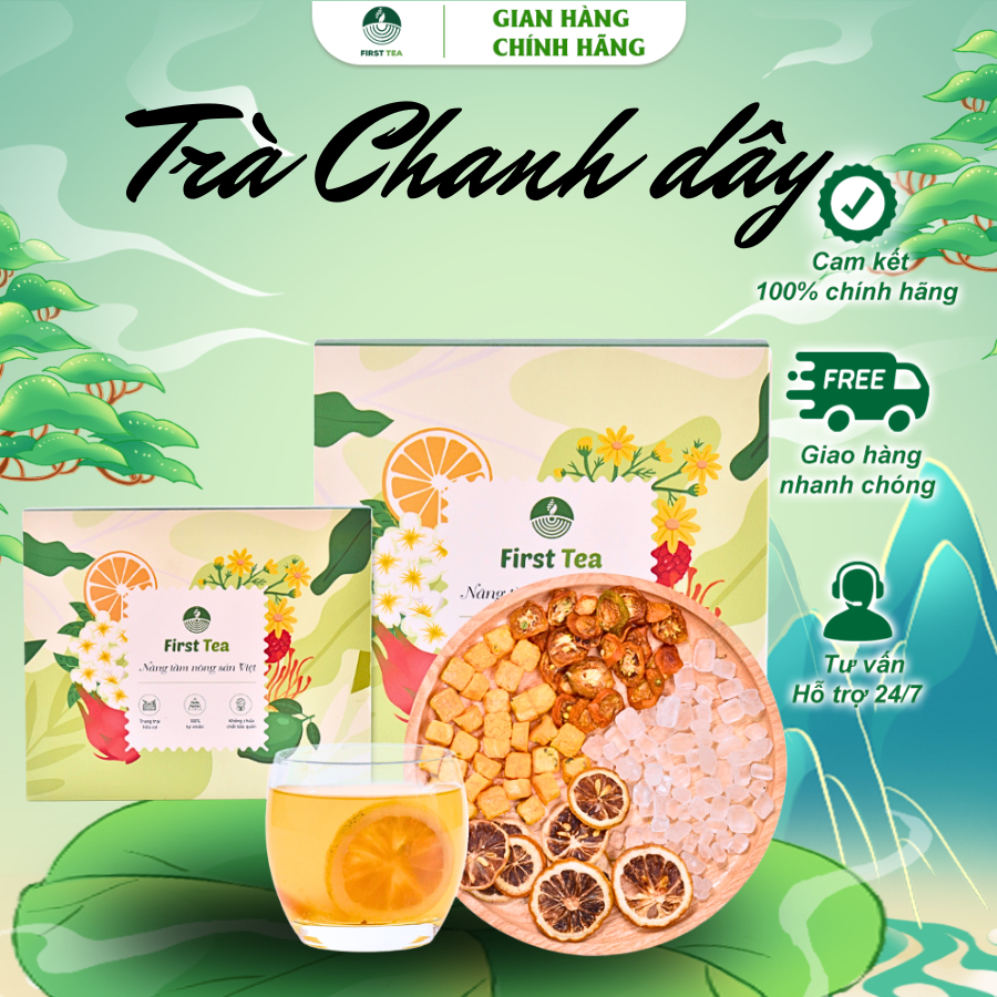 Trà Chanh Dây Kim Quất First Tea, nước uống trắng da Triệu Lộ Tư, sấy ...