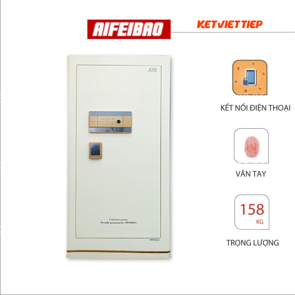 [CHÍNH HÃNG] Két sắt thông minh Aifeibao HK-A1/D-100HM khóa vân tay thông minh kết nối với điện thoại