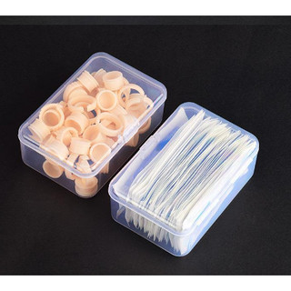 -Hộp nhựa mini dùng để đựng kim, ngòi, que khuấy, chum nhựa, chum silicone .. trong phun xăm thẩm mĩ