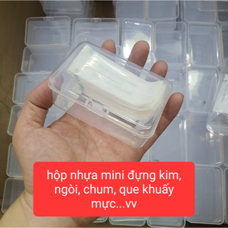 -Hộp nhựa mini dùng để đựng kim, ngòi, que khuấy, chum nhựa, chum silicone .. trong phun xăm thẩm mĩ