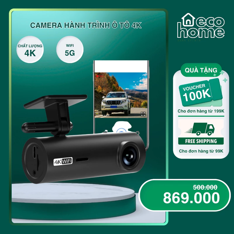 Camera Hành Trình Chính Hãng KAW 048G - Độ Phân Giải 4K, Góc Quay Rộng 170 Độ, Hỗ Trợ Quay Ban Đêm, Bảo Hành 12 Tháng — ảnh 1