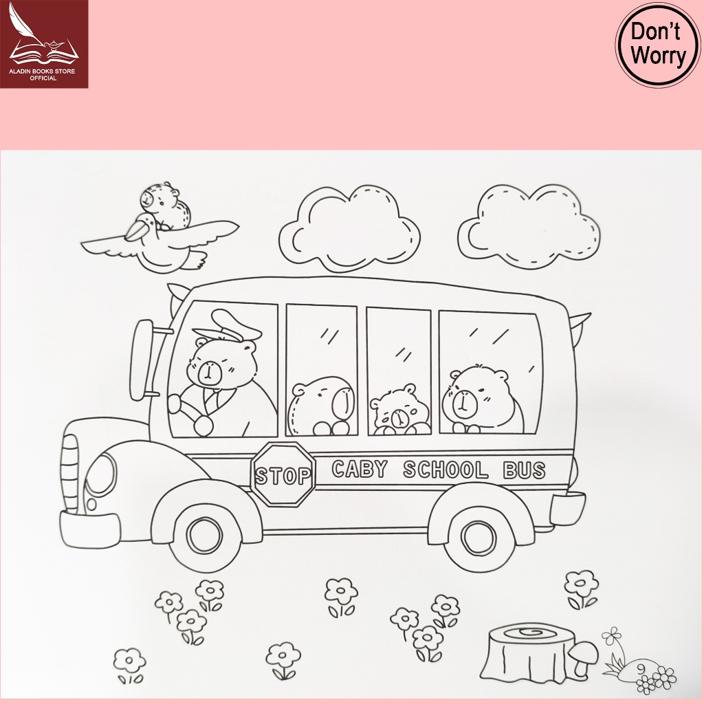Sách -Don't Worry, Tớ là Capy! Cuốn Sách Tô Màu Giúp Bạn Tìm Thấy Niềm Vui Đơn Giản