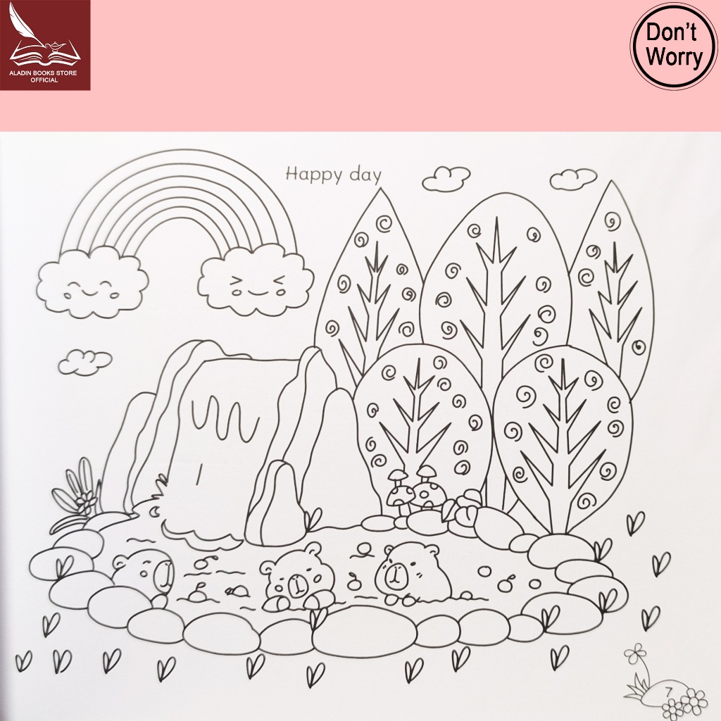Sách -Don't Worry, Tớ là Capy! Cuốn Sách Tô Màu Giúp Bạn Tìm Thấy Niềm Vui Đơn Giản