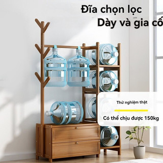 Tủ quần áo Tủ treo quần áo tre, móc treo quần áo đa năng nhập khẩu Móc treo vai có ngăn kéo