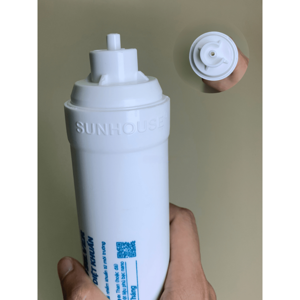 Lõi Chức Năng Alkaline Sunhouse Cấu Tạo Từ Hạt Khoáng Giúp Tạo Kiềm Tính Nâng Độ pH Của Nước Mẫu Mới Cắm Nhanh Có Mã QR