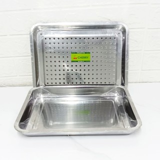 [Kho Sỉ] Khay Úp Ly Cốc Inox, Có Lỗ Để Ráo Dầu Mỡ Khi Chiên Rán Nhiều Kích Thước - hunghome