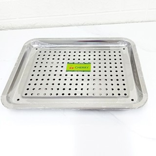 [Kho Sỉ] Khay Úp Ly Cốc Inox, Có Lỗ Để Ráo Dầu Mỡ Khi Chiên Rán Nhiều Kích Thước - hunghome