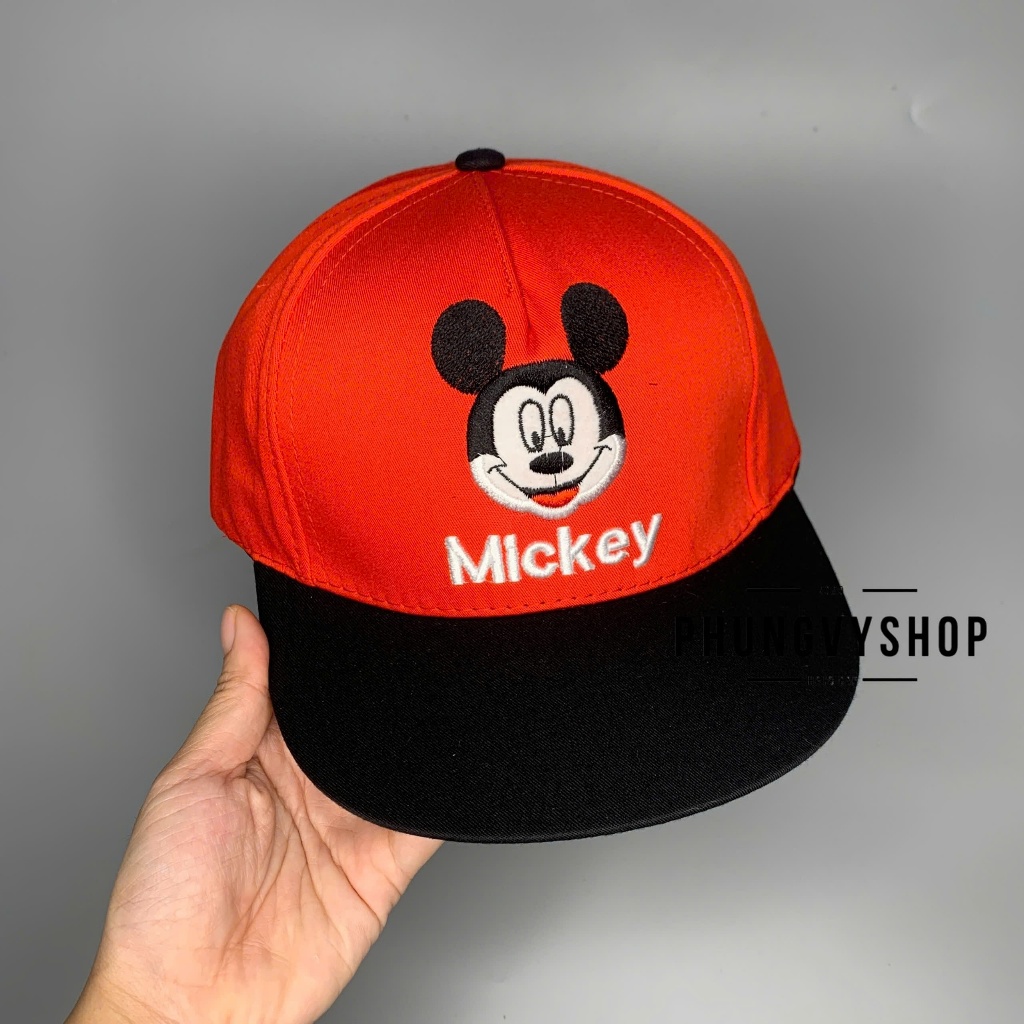 Bé 2.5-7 tuổi/ Mũ lưỡi trai trẻ em trai gái phungvyshop- KET DAUCHUOT MÍC Vá Két Đen- nón kết