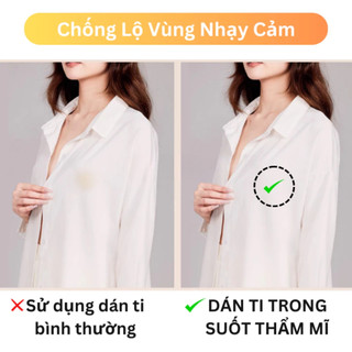 Hộp 5 cặp dán ngực silicon trong suốt siêu dính, dán ti hình tròn tái sử dụng nhiều lần King Shop H-08
