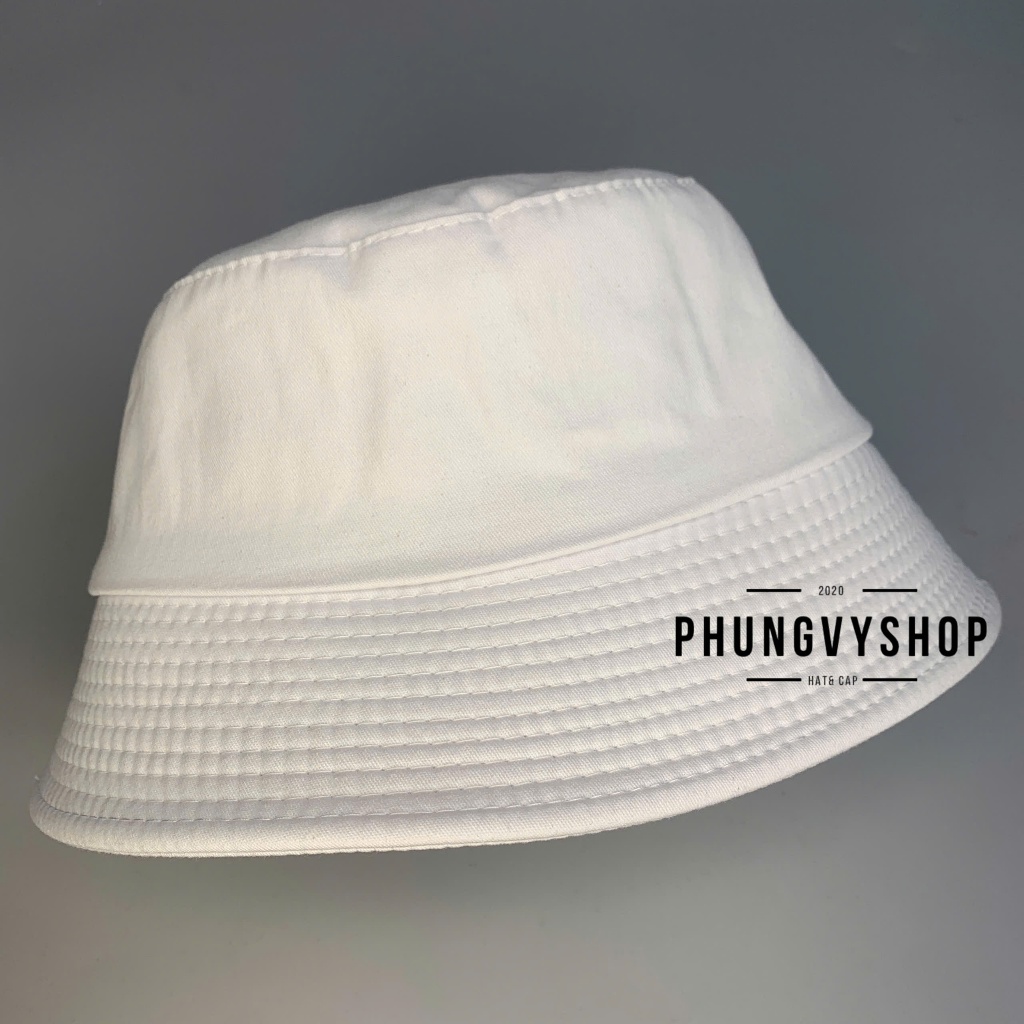 SALE) Nón bamboo bucket trơn form cụp sụp