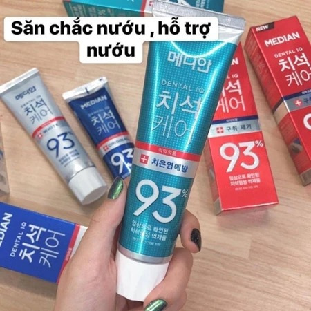Kem đánh răng MEDIAN 93% Hàn Quốc 120G đủ màu, giúp trắng răng, bảo vệ nướu