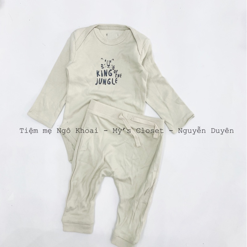 [MD103]❤️NB-0/3-3/6m❤️MINENE❤️ Set bộ body chip dài tay kèm quần cho bé nhiều hoạ tiết