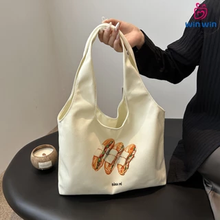 [Có cúc bấm] Túi vải canvas liền thân Món ăn Việt Nam 40x30cm | iCase
