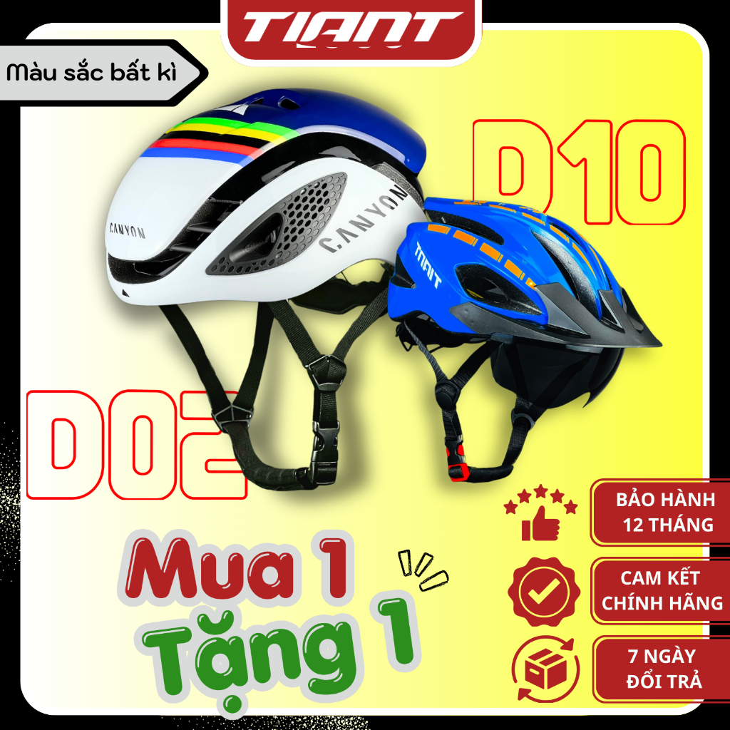 Mua 1 tặng 1 NÓN BẢO HIỂM THỂ THAO TIANT 02- NEW FULL BOX - TẶNG THÊM 1 ...