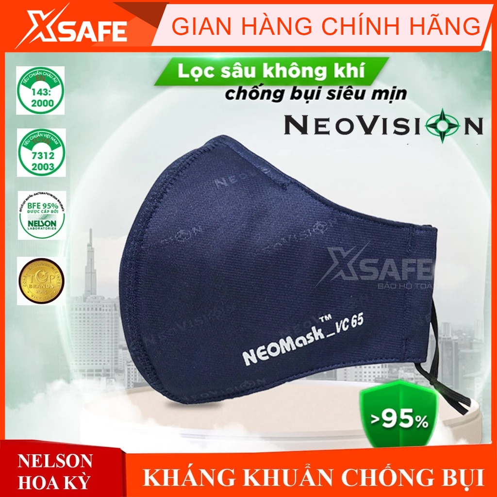 Khẩu trang than hoạt tính Neomask VC65 kháng khuẩn chống bụi mịn màng ...