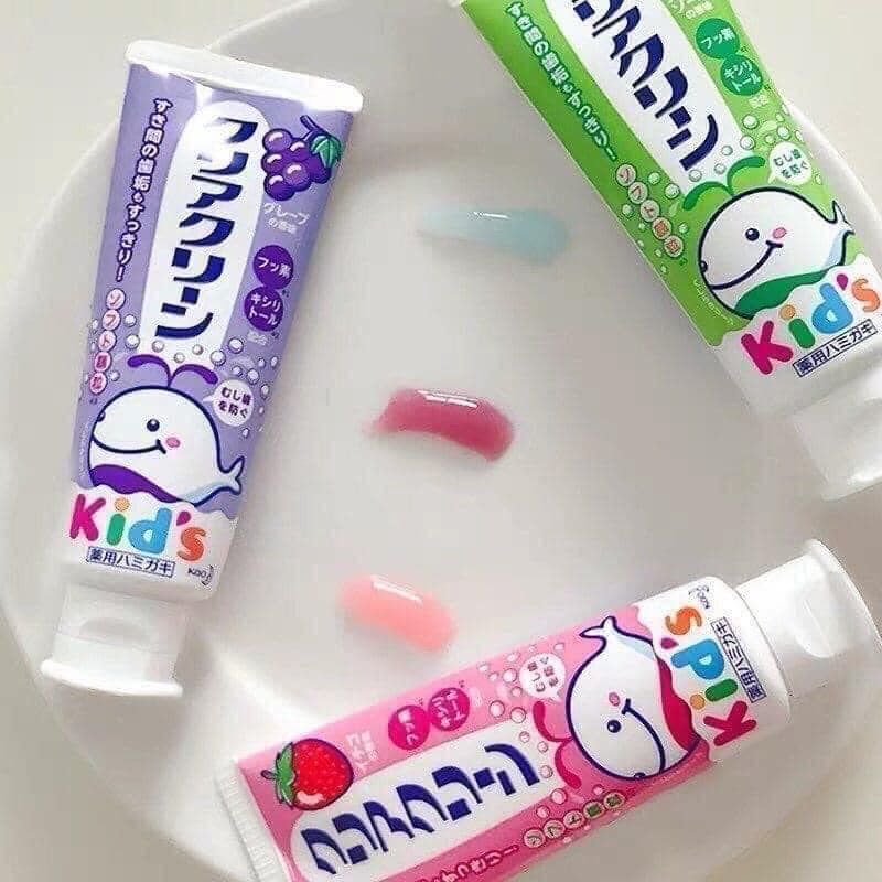 Kem Đánh Răng Trẻ Em KAO Kid's Đủ Vị 70g Nhật Bản; Kem đánh răng an toàn cho bé chuẩn Nhật