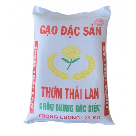 Gạo Thơm Thái Lan bao 25kg, dẻo mềm, thơm, ngọt cơm