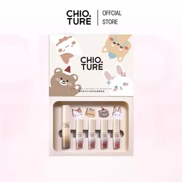 Set Son Môi Mini Chio Ture Mini Long-Lasting Lip Glaze Set 1g*4+5g*1