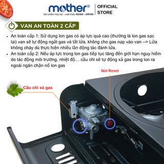 Bếp Lẩu Chống Gió Cao Cấp Mother NH-G3932PF│Chống Gió Siêu Việt│Nồi Chống Dính Teflon Whitford│Hàng Chính Hãng