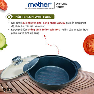 Bếp Lẩu Chống Gió Cao Cấp Mother NH-G3932PF│Chống Gió Siêu Việt│Nồi Chống Dính Teflon Whitford│Hàng Chính Hãng