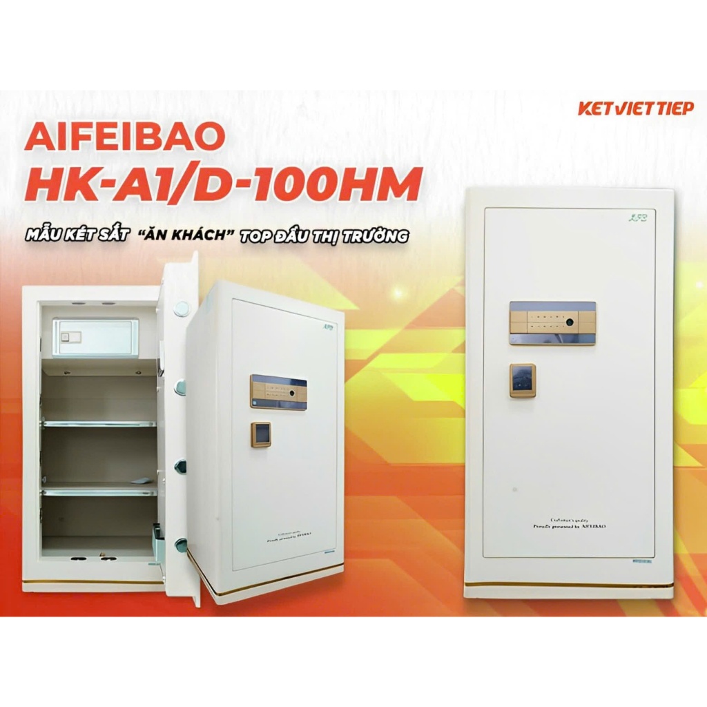 [CHÍNH HÃNG] Két sắt thông minh Aifeibao HK-A1/D-80HM sử dụng vân tay và kết nối qua điện thoại