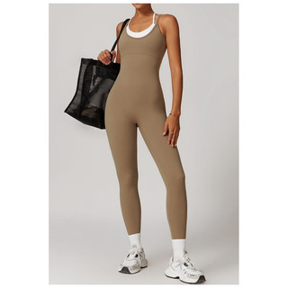 Bộ đồ tập gym,yoga thể thao nữ liền thân quần dài chât poly cao cấp(suit843)