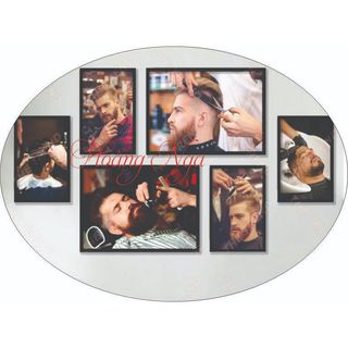 Bộ 6 tranh tóc nam Barber, tranh dán tường nhiều kích thước mẫu đẹp 1