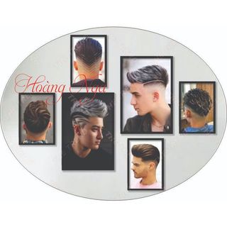Bộ 6 tranh tóc nam Barber, tranh dán tường nhiều kích thước mẫu đẹp 1