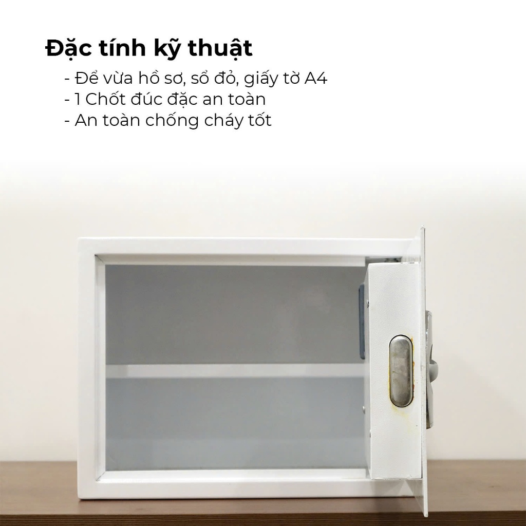 [HÀNG CHÍNH HÃNG] Két Việt Tiệp Mini KKS012 Két Sắt Mini Khách Sạn Cao 25 Rộng 35 Sâu 31cm
