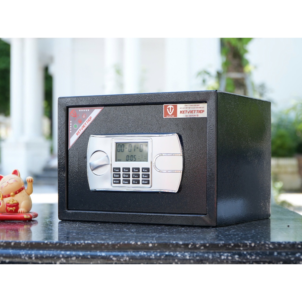 [HÀNG CHÍNH HÃNG] Két Việt Tiệp Mini KKS012 Két Sắt Mini Khách Sạn Cao 25 Rộng 35 Sâu 31cm