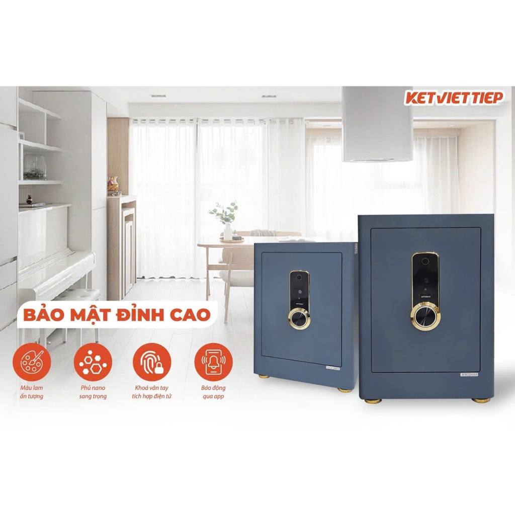 Két sắt thông minh Aifeibao HK-M/D-55AS mở khóa bằng app qua điện thoại