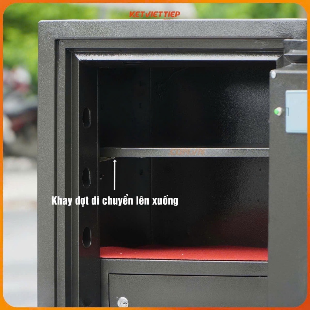 Két sắt Việt Tiệp Khóa Vân Tay Điện Tử KVT415-VTDT BÁO ĐỘNG KHI NHẬP SAI VÂN TAY