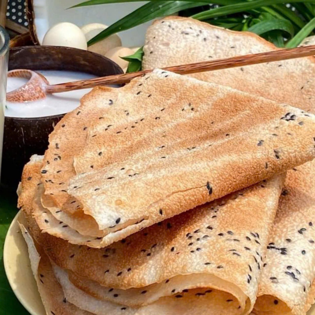 (ĐẶC SẢN BẾN TRE) BÁNH TRÁNG DỪA MỸ LỒNG MÈ TRẮNG ( TÚI 10 BÁNH CHƯA NƯỚNG)- ĐẶC SẢN BẾN TRE SHOP