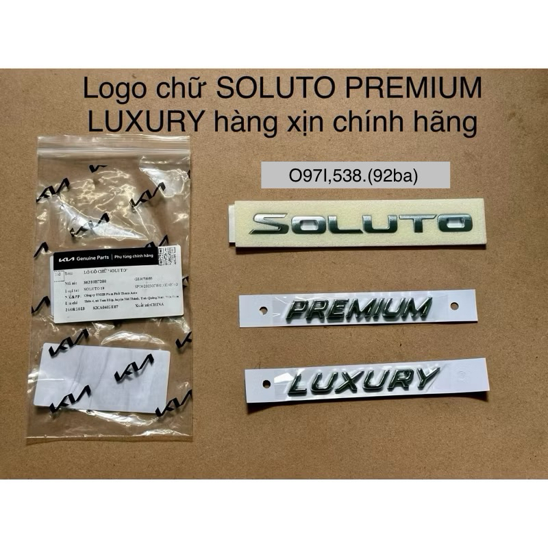 bộ logo chữ nổi SOLUTO PREMIUM LUXURY cao cấp chính hãng | Shopee Việt Nam