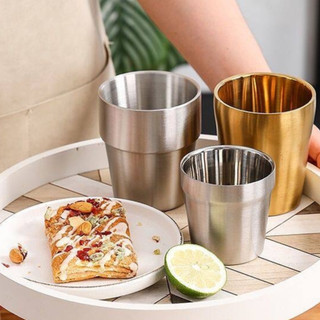 ly inox 304 Cốc uống bia 2 lớp Chubby Chef kiểu dáng đơn giản, sang trọng an toàn cho sức khỏe 175-450ml