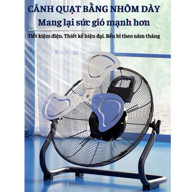 Quạt sàn CHIGO khung thép cánh inox 304 - Quạt chân quỳ công suất lớn 3 tốc độ - Quạt công nghiệp