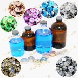 Lọ Thủy Tinh Trong 50ml Thân Bầu - Kèm Nút Cao Su Xám Và Khoen Kim Loại