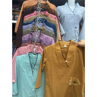Hoa Nút Ngọc # Quần Áo Nữ #Đồ Bộ Nữ Top Dress Voan Women Voi # Đồ Lam Đi Chùa