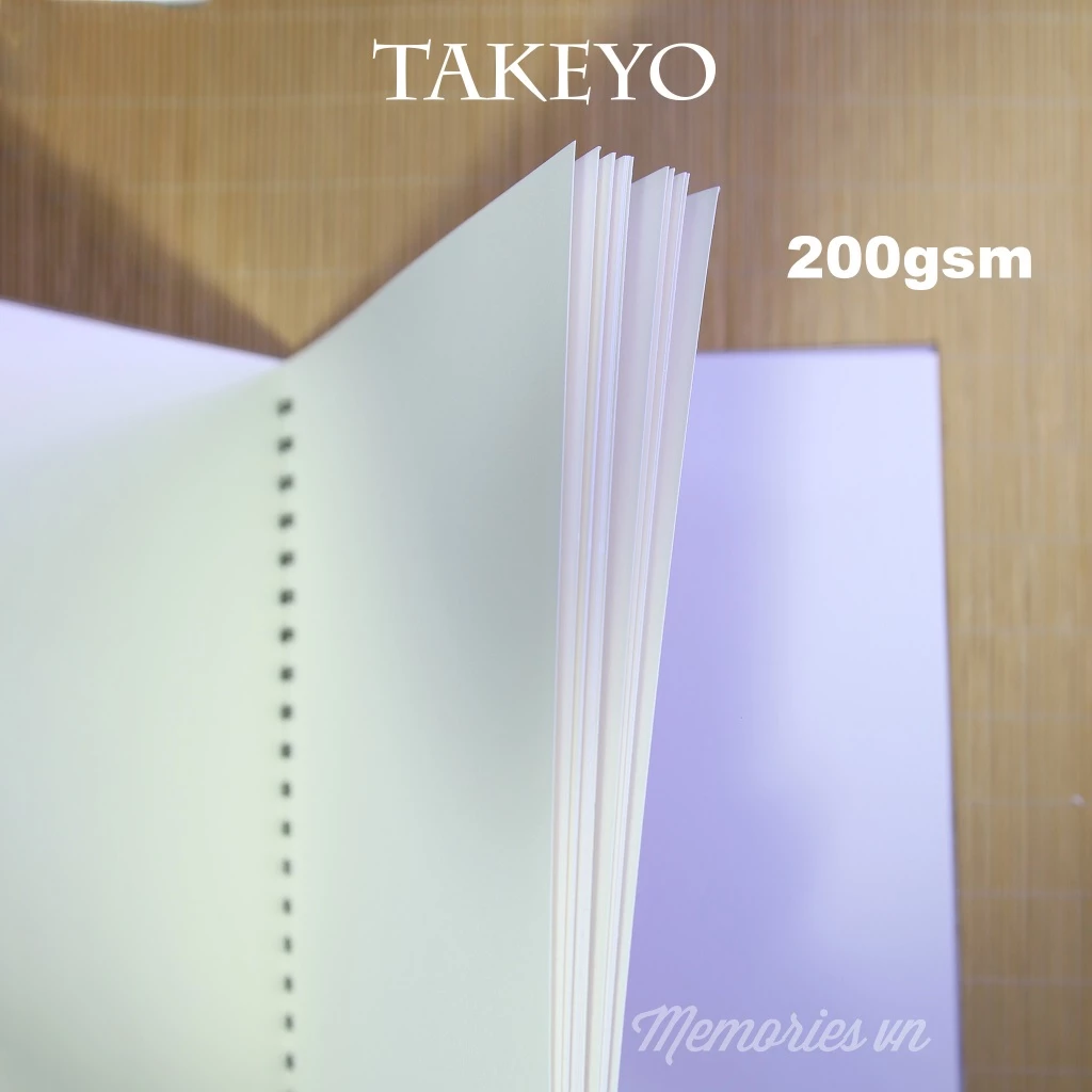 Sổ vẽ TAKEYO ROMANCE A4 300gsm, A5 200 gsm màu nước, chì, marker, sáp dầu,phấn, mực sổ vẽ sketchbook