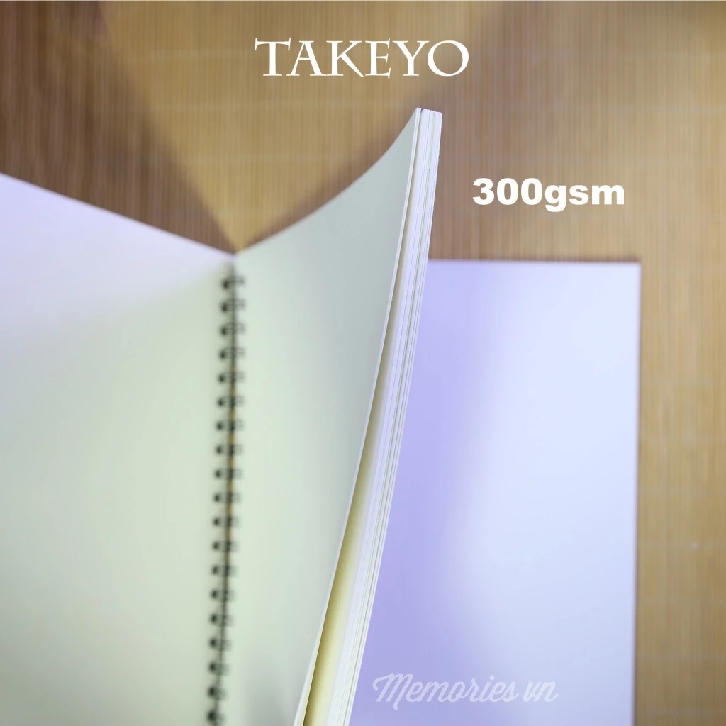 Sổ vẽ TAKEYO ROMANCE A4 300gsm, A5 200 gsm màu nước, chì, marker, sáp dầu,phấn, mực sổ vẽ sketchbook