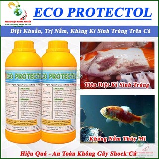 Chất Diệt Nấm, Ghẻ, Xuất Huyết Trên Cá, Diệt Khuẩn, Kí Sinh Trùng Ao Tôm, Protectol chai 1000ml
