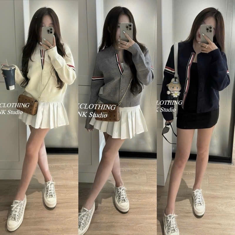 Áo len cadigan siêu xinh cực hot mẫu mới 2025, áo khoác len bomber cadigan thôm brao siêu xinh siêu nhẹ nhàng