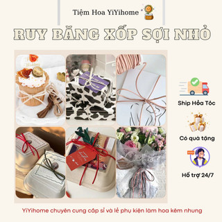 Lẻ 10 mét Ruy Băng Xốp, Da Lộn Sợi Nhỏ Trang Trí Hộp Quà, Gói Hoa, Quà Tặng Handmade DIY YiYihome