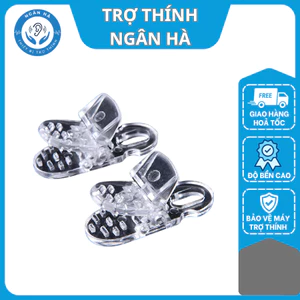 Combo 3 Kẹp Nhựa Máy Trợ Thính, Kẹp Cá Sấu chống rơi thất lạc máy Trợ Thính Ngân Hà