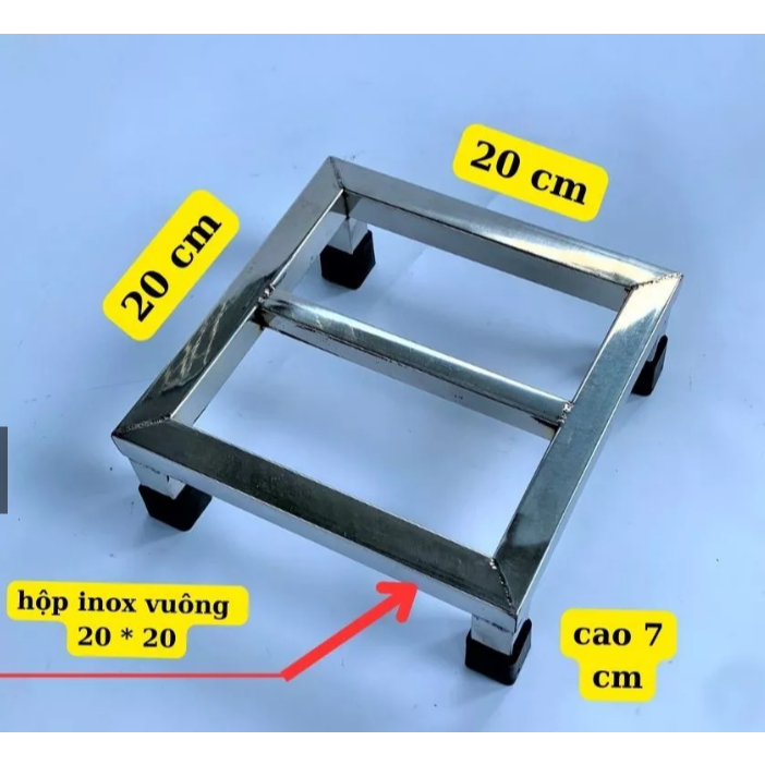 Đôn kê chậu cây cảnh, chân đế lót chậu cây 20 x 20 cm, giá đỡ chậu cây inox chống rỉ